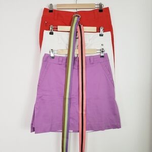 Sport Haley Golf bundle 2 Bermuda shorts 1 skort 2 belts athletic golfwear